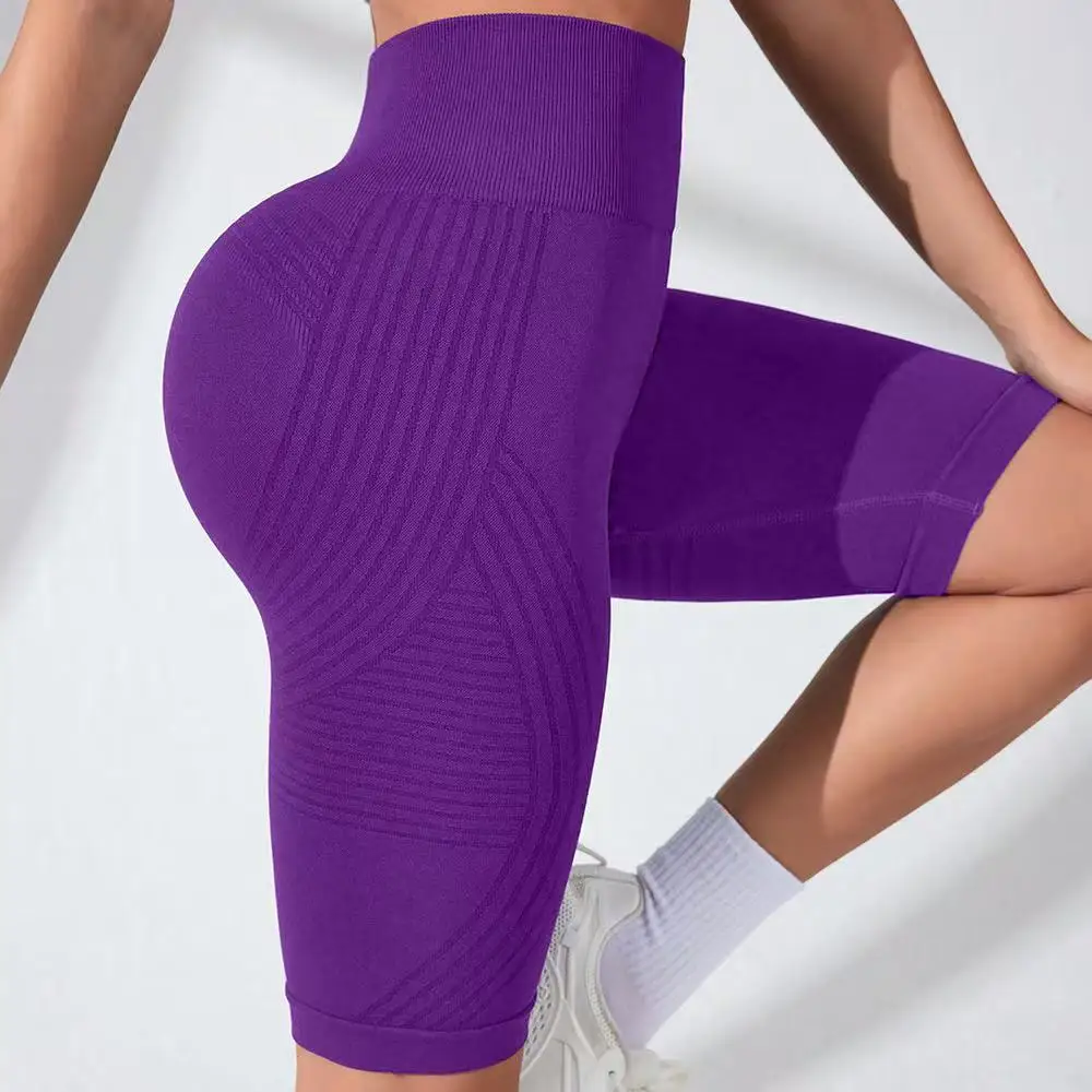 Shorts de Yoga de Cintura Alta para Mujer, Control de Abdomen, para Entrenamiento, Running, Gimnasio, Fitness, Ropa Deportiva de Secado Rápido, Shorts Cortos Deportivos, Shorts de Ciclismo