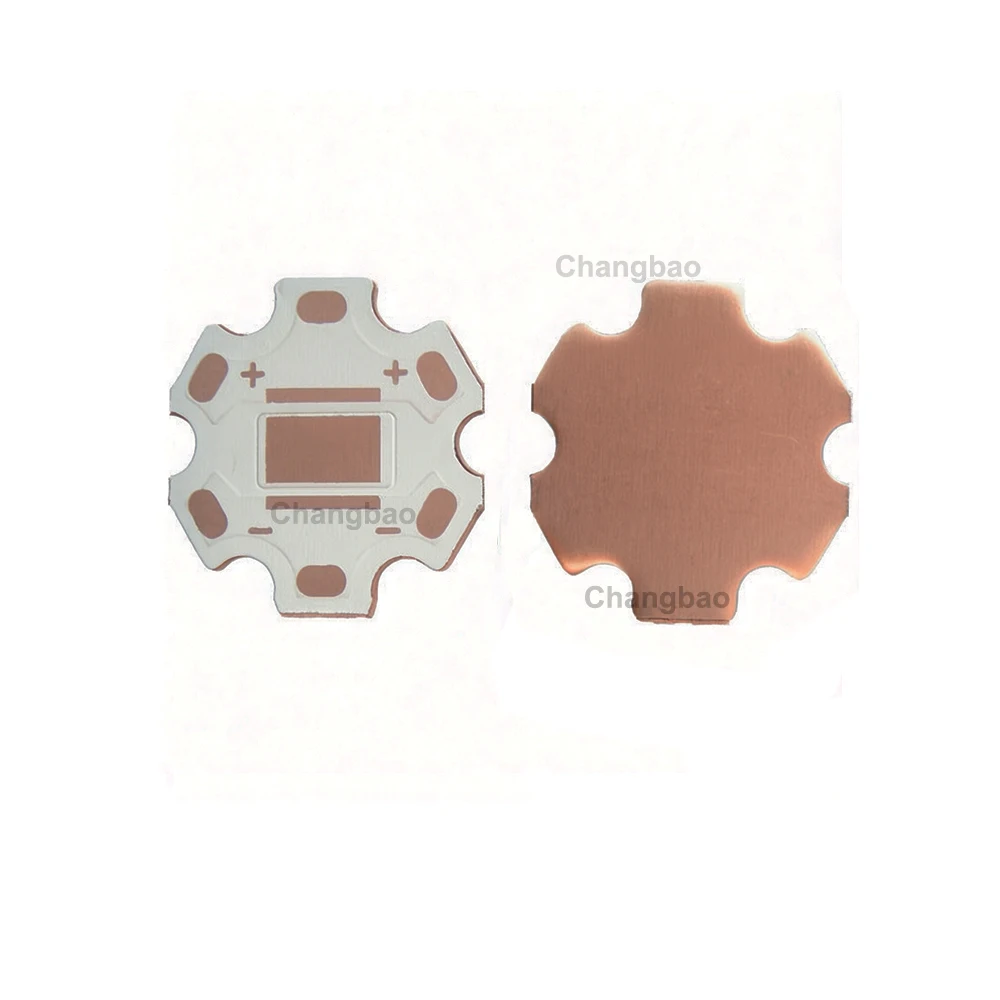 20pcs/lot 6V 20mm Thermoelectric separation Copper Substrate PCB for XHP70/xhp70.2 High Power Leds