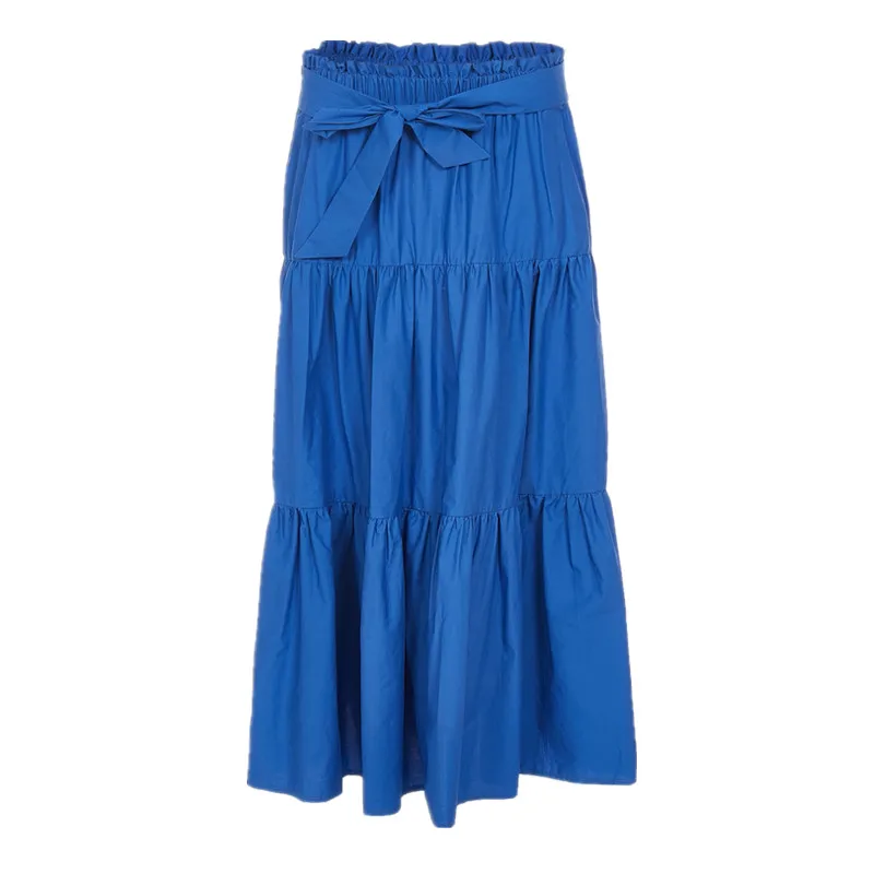 Faldas largas bohemias de verano 2026, falda coreana negra para mujer, falda elegante de algodón y lino, faldas maxi de talla grande, falda vintage