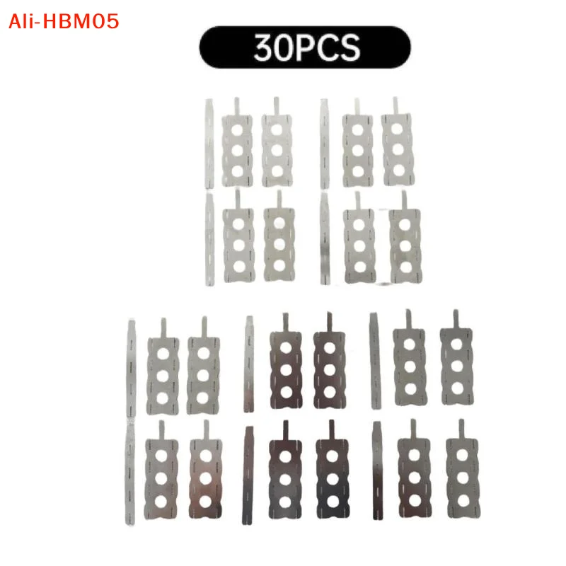 (HB05)30pc 18650 Lithium Battery Nickel Sheet 5Set Polygonal Battery Nickel Sheet For Spot Welding Machine Battery Connection Sh