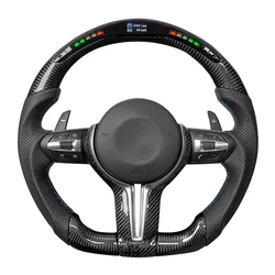 Car Steering Wheel for BMW F30 F10 F20 F31 F34 F32 F33 F36 F22 F23 F80 E70 E71 E90 E91 E92 Carbon Fiber LED M3 M6 Steering Wheel