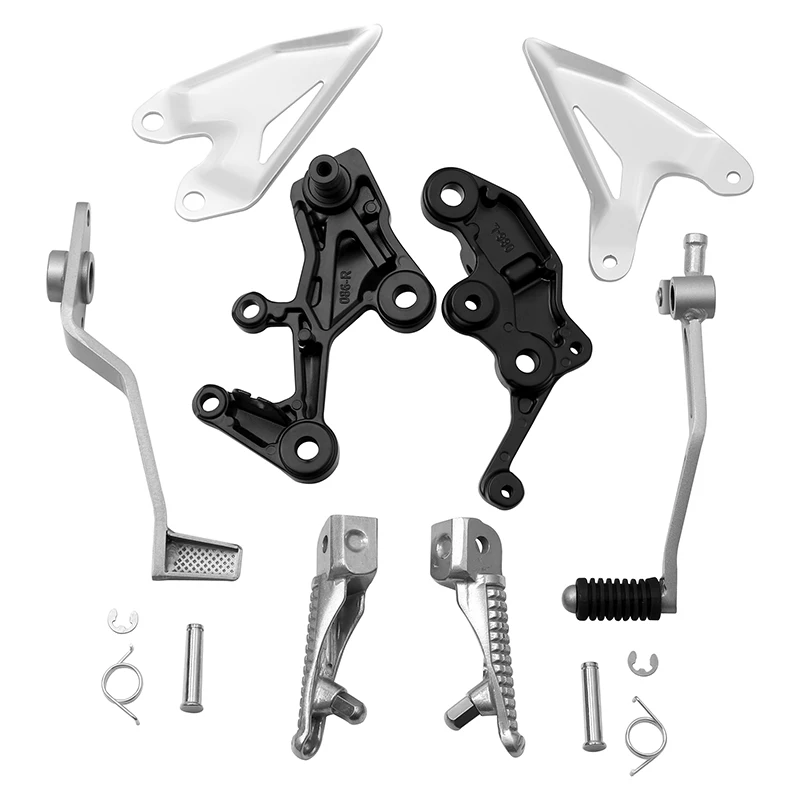 Motorcycle Front Driver Footpegs Pegs Bracket For Kawasaki Ninja 400 2018-2023 Z400 2019-2023 NINJA 500 Z500 2024