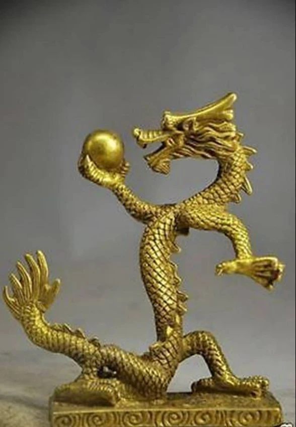 

Chinese handmade Bronze brass dragon statue Garden Decoration 100% real 25% off