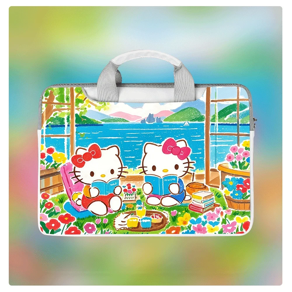 

Сумка для ноутбука с изображением аниме Hello Kitty, 12, 13, 15, 14 дюймов, противоударный чехол с принтом, противоударная сумка через плечо для Apple, Dell, Huawei, праздничный подарок