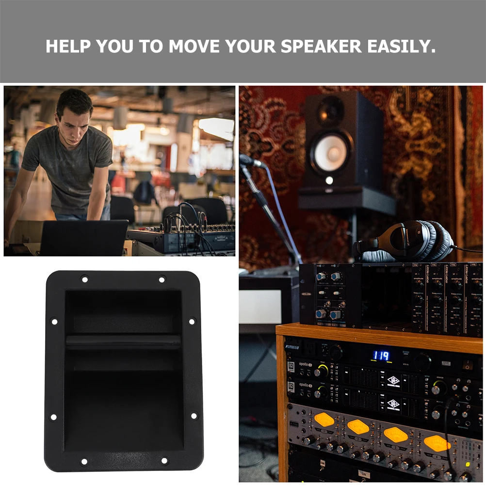 

4Pcs Durable Plastic Speaker Handle Smooth Surface Easy Fix Replacement Handle for Speaker Amplifier Amplifier Handles