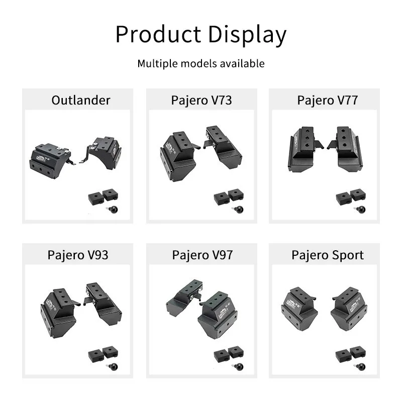 Quick-release A-pillar and hood expansion spotlight bracket for Pajero V98 (2008–2019 models) made of aluminum alloy