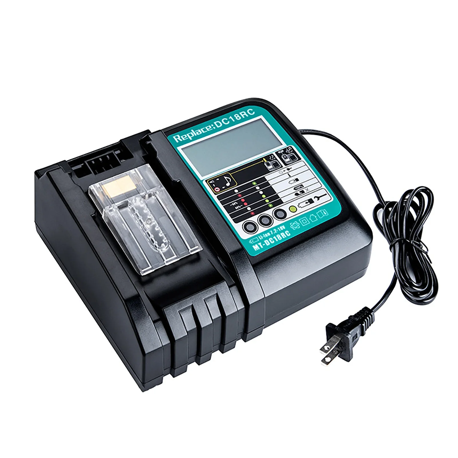 DC18RC 3A Li-ion Battery Charger for Makita 14.4V 18V Lithium Battery BL1830 BL1850 BL1860 BL1430 with LCD Display Charger