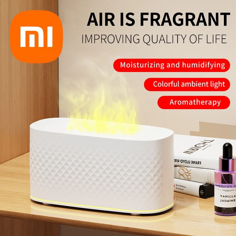 Xiaomi Humidifier Mini Aromatherapy Machine Colorful Humidifier Automatic Spray USB Aromatherapy Machine Home Flame Humidifier