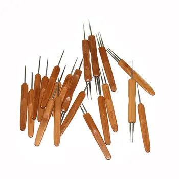 Bambusové háčkovací jehlice, sada háčků 0,5 mm/0,75 mm, háčky na dredy a copy, pletací nástroj 10 nejlepší prodej háčkované jehlové dredy - №1