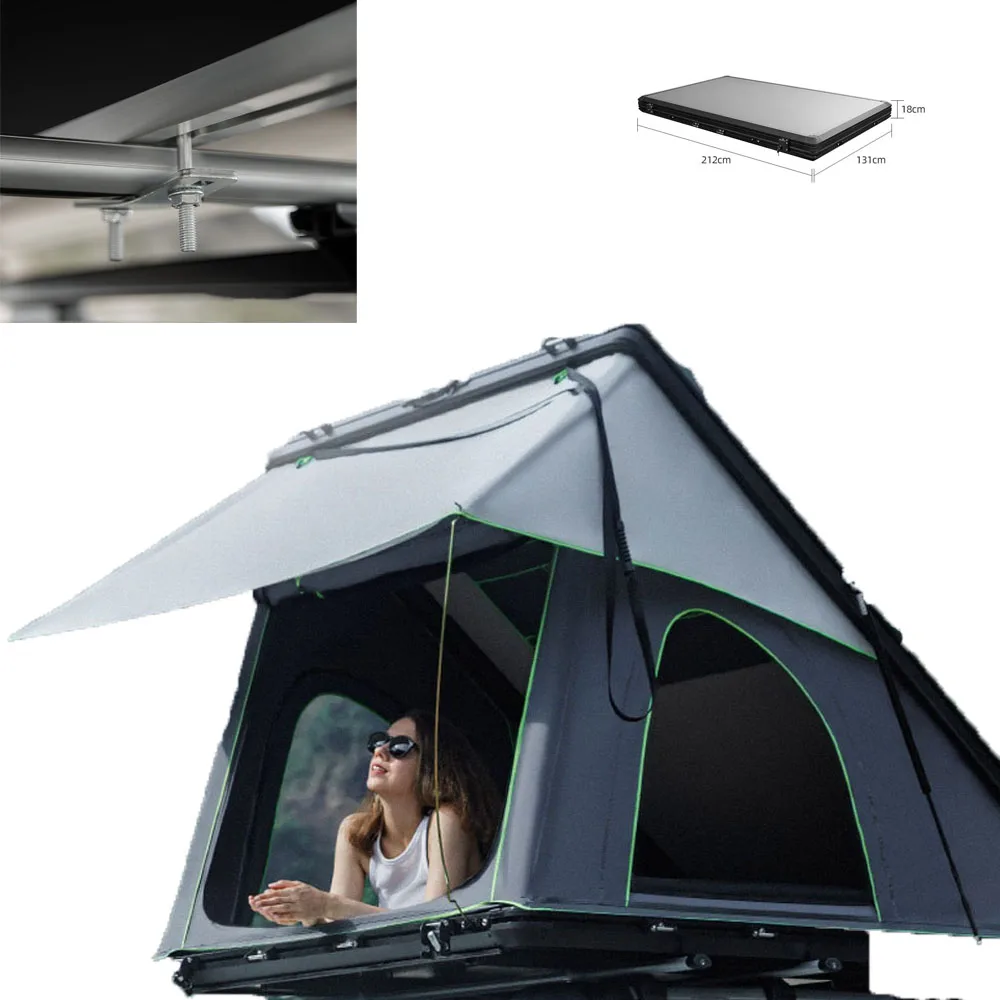 

Custom Aluminum Hard Shell Car Roof Top Tent Outdoor Folding Camping Truck Rooftop Tent for SUV