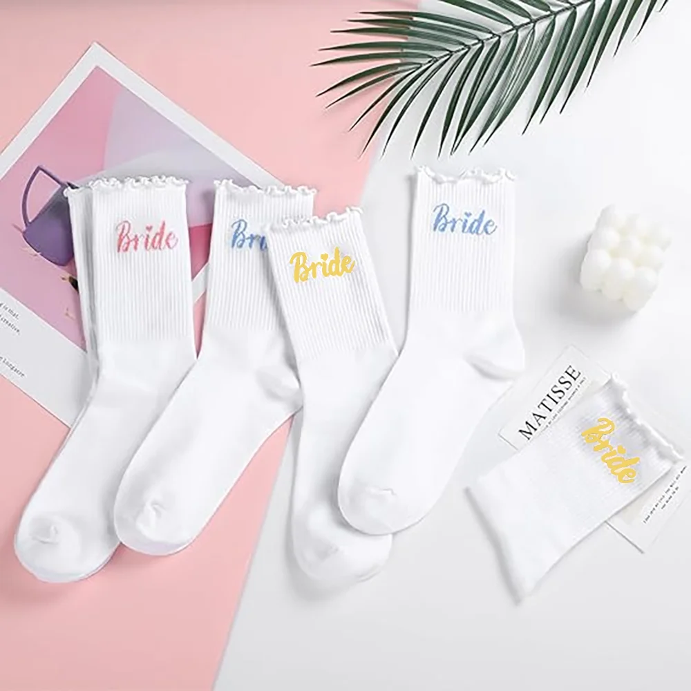 

Bride Ruffle Socks Wedding Supplies Bridal Shower Gift Cute Frilly Bride To Be Socks Engagement Party Gift Hen Party Accessories