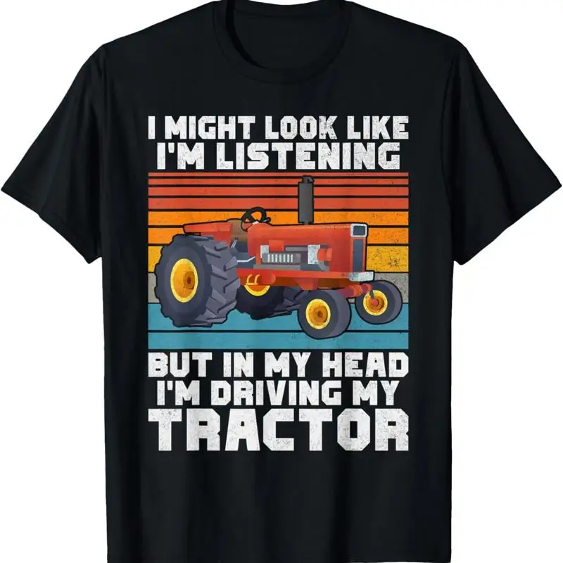 

Я могу выглядеть прослушивать в моей головой, футболка с трактором для вождения