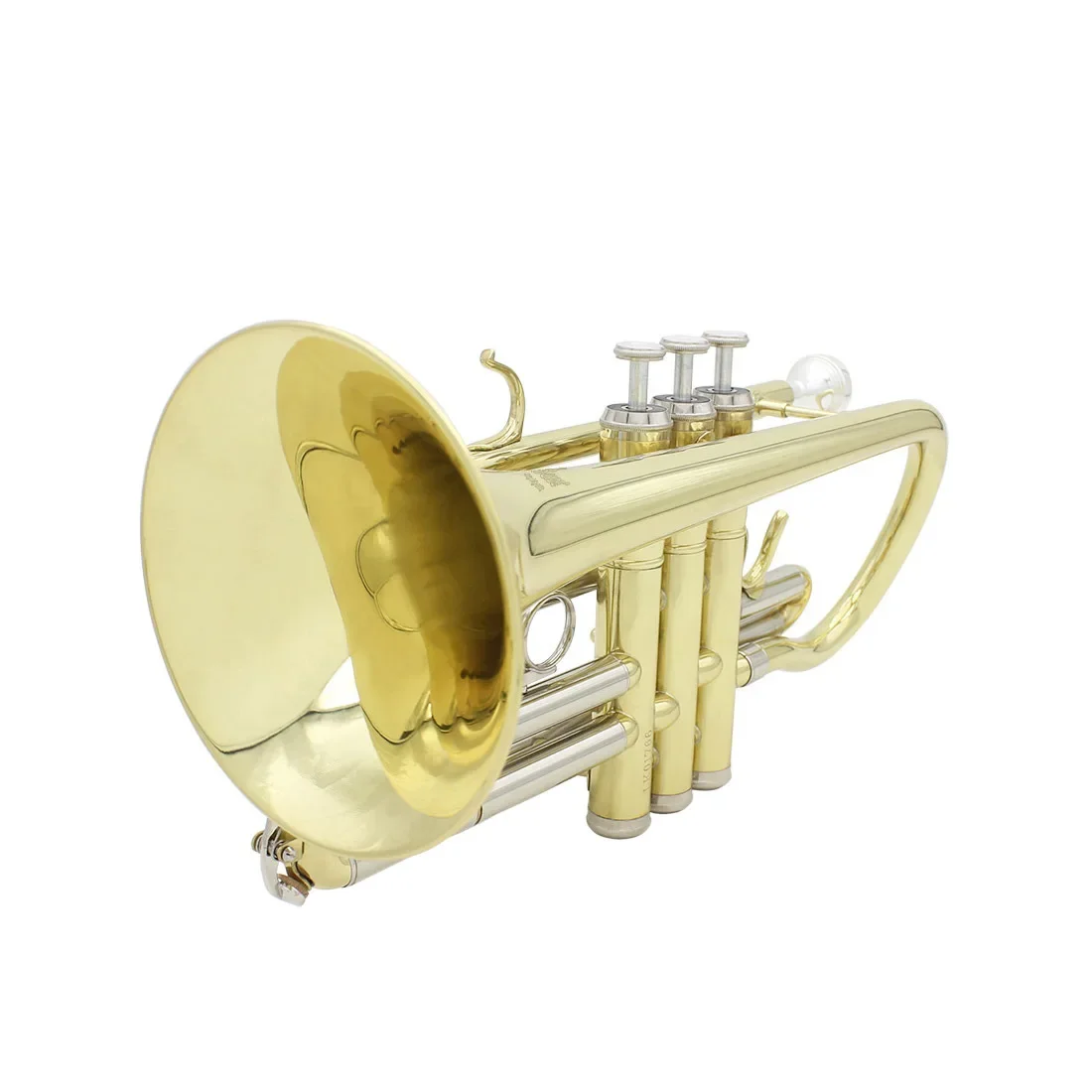 2025 المبتدئين كورنيه B-جسم مسطح آلة موسيقية برونزية تغيير الذهب والفضة صندوق قماش بلونين