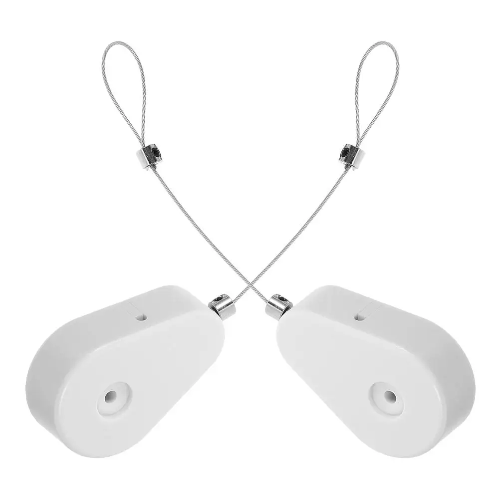 

2 Pcs Automatic Retractable Steel Wire Security Tether Anti Theft Cord Lock Remote Control Leash Anti Lost Adhesive Fastener