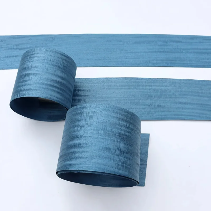 

16*250cm T:0.3mm Natural dyed Pearl flash blue stained wood veneer (without nonwoven fabric)
