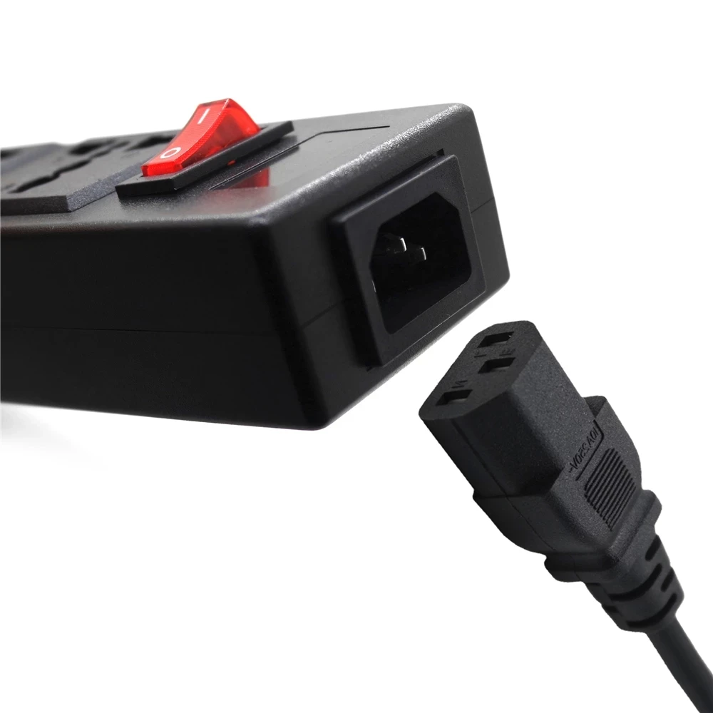 4 Ways PDU Power Strip Universal Power Strip with overload protector UK US EU Socket Outlet extend with Circuit Breaker Switche