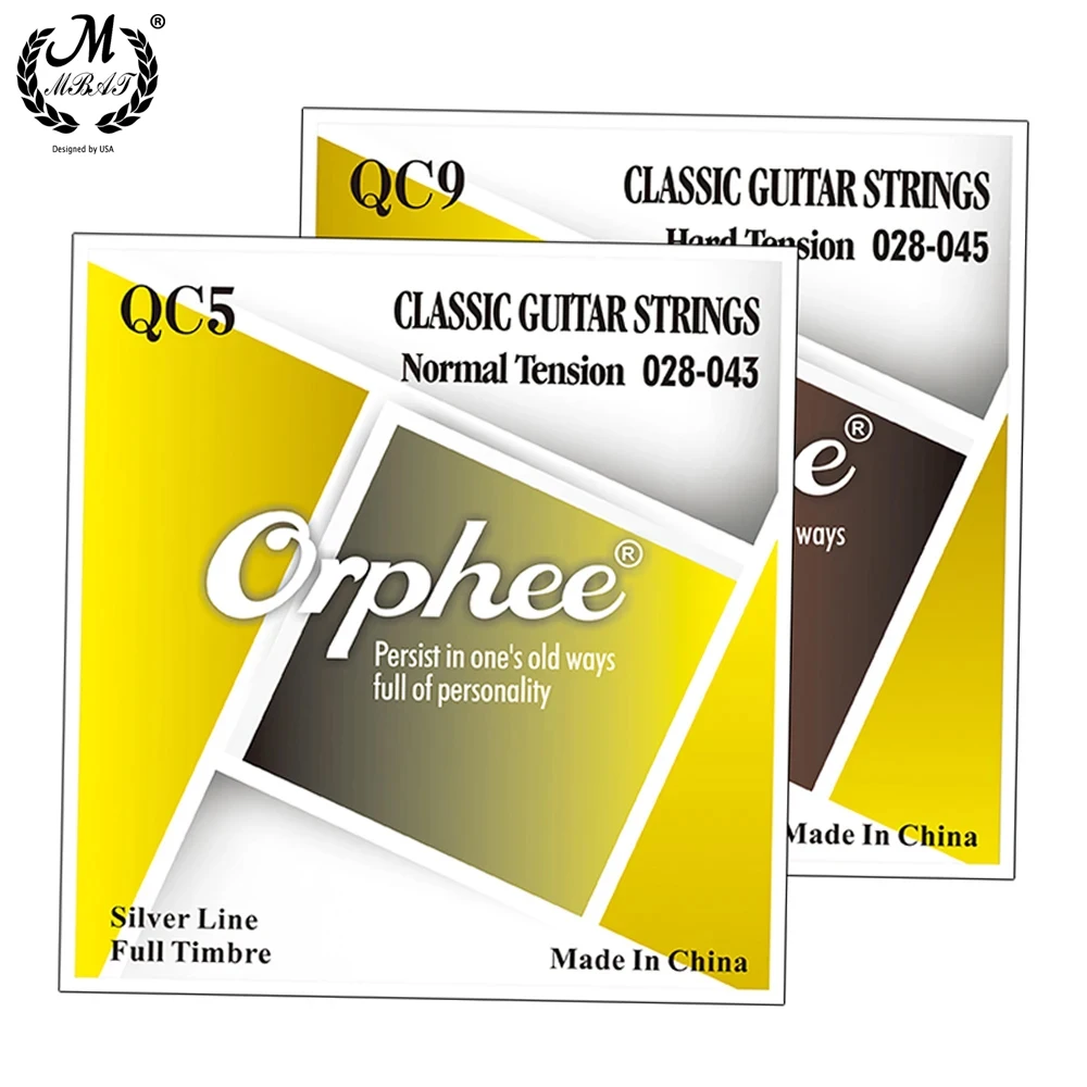 Orphee QC5 Series Classical Guitar Strings High Quality Nylon Core Silver Plated Windings Strings Guitar Accessories