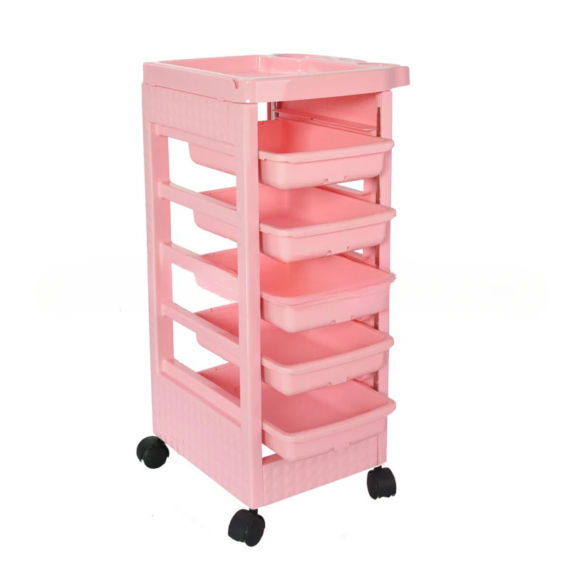 Bar Cart Hairdressing Salon Stations Furniture Trolley Organizer With Wheels Auxiliary Barber Units Cabinet Lash Tattoo