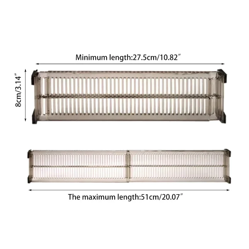 Ajustável ripa gaveta divisor, DIY durável partição, armazenamento organizador, armário armário armário, soco-livre separador ferramentas, 2pcs por conjunto
