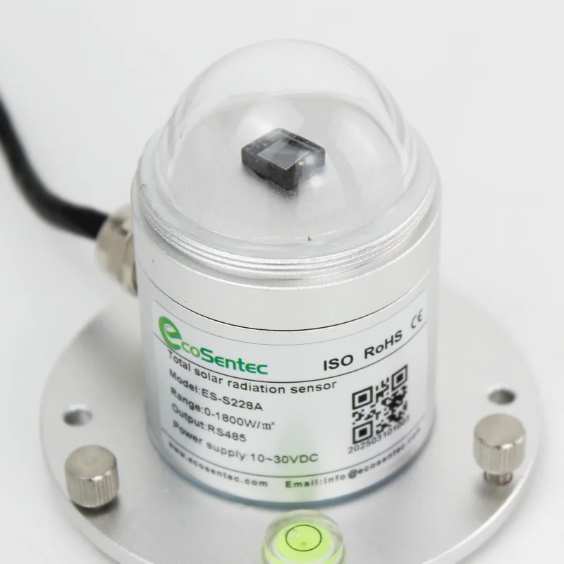 ES-S228A Fotoelektryczny globalny czujnik promieniowania słonecznego Nadajnik RS485 0~1800W/ ㎡   Radiometr natężenia promieniowania do zastosowań rolniczych