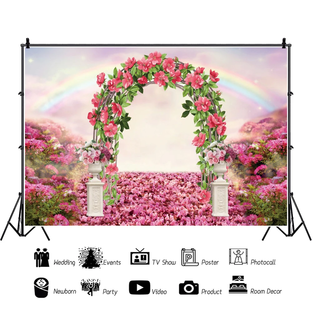 Baby Shower Flowers Backdrop Birthday Party Decor Weeding Photographic Photography Background Photo Studio Photozone Photocall