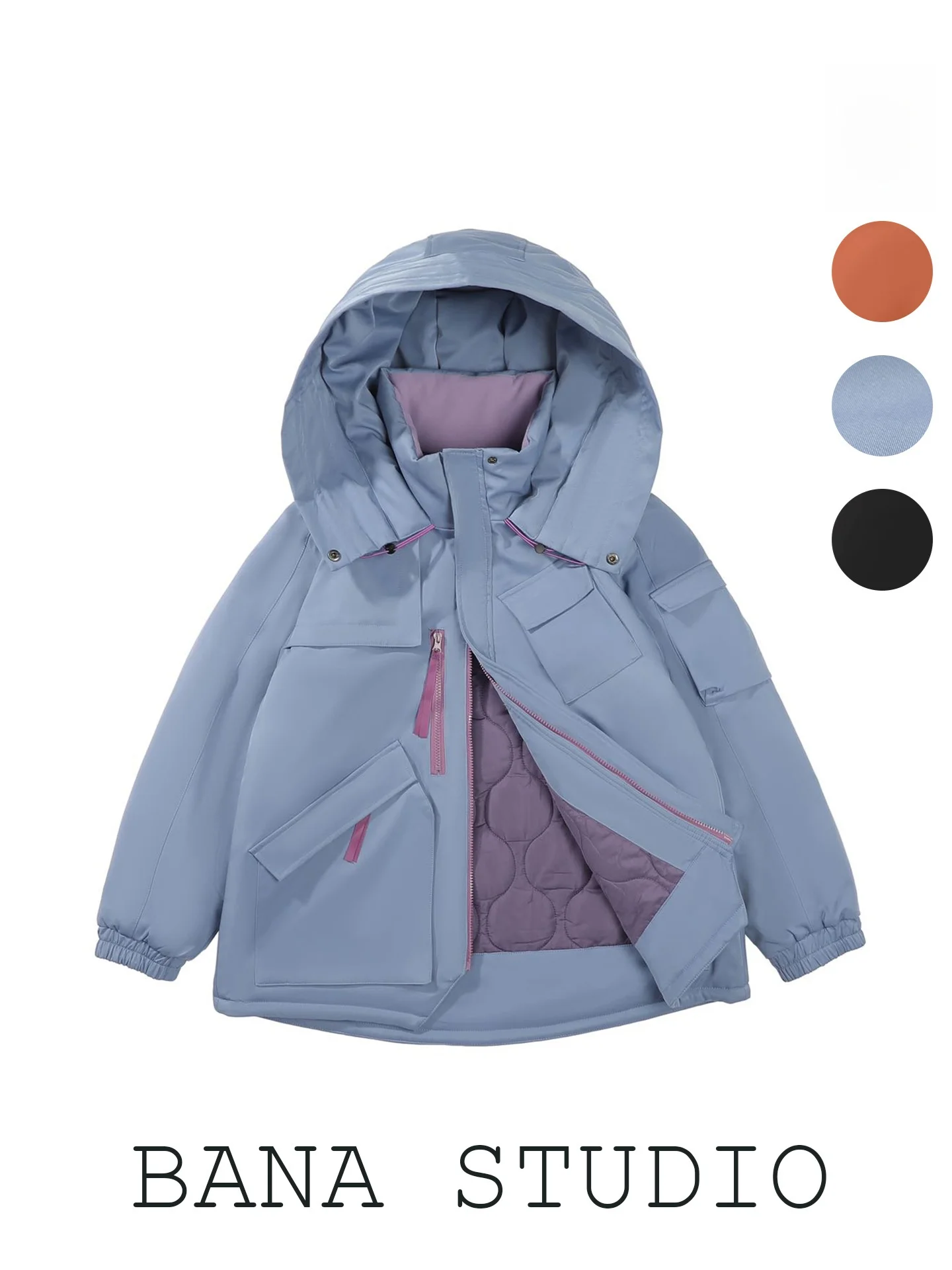 

BANA Thiened Hooded Mid-Length Thiened Windproof Cotton Jaet Women's Sle 2025 New Winter Coat OL Sle Long Sve V-...