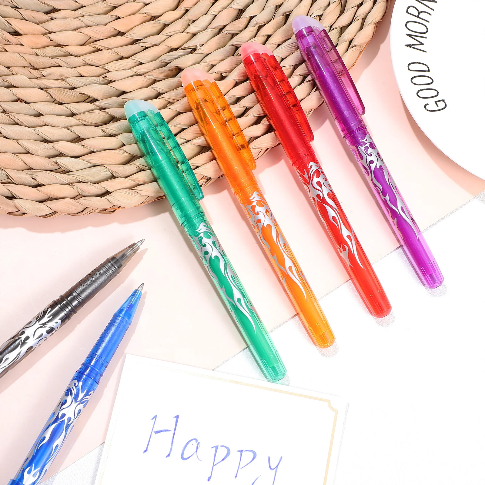 24 قطعة من أقلام الجل الملونة القابلة للمسح لطلاب المدارس والواجبات المنزلية ومستلزمات الكتابة واللوازم المدرسية #6