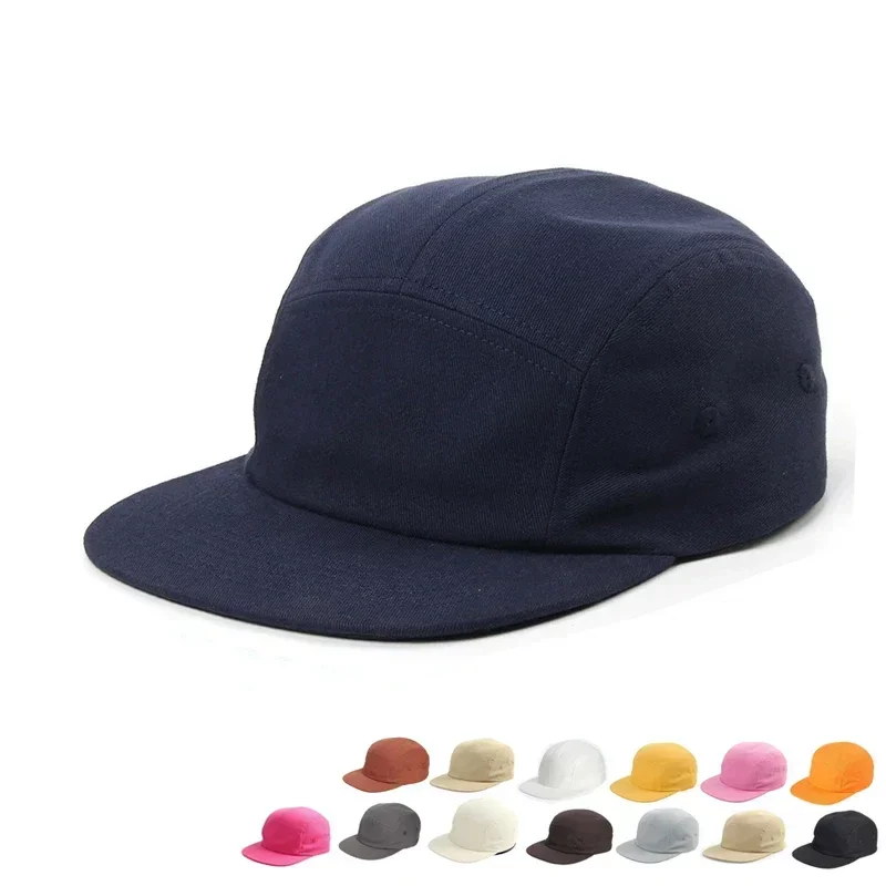 

New Washed Cotton 5 Panel Pure Color Baseball Cap Designer Cap Men Snapback Caps Bone Skateboard Hip Hop Women Hat