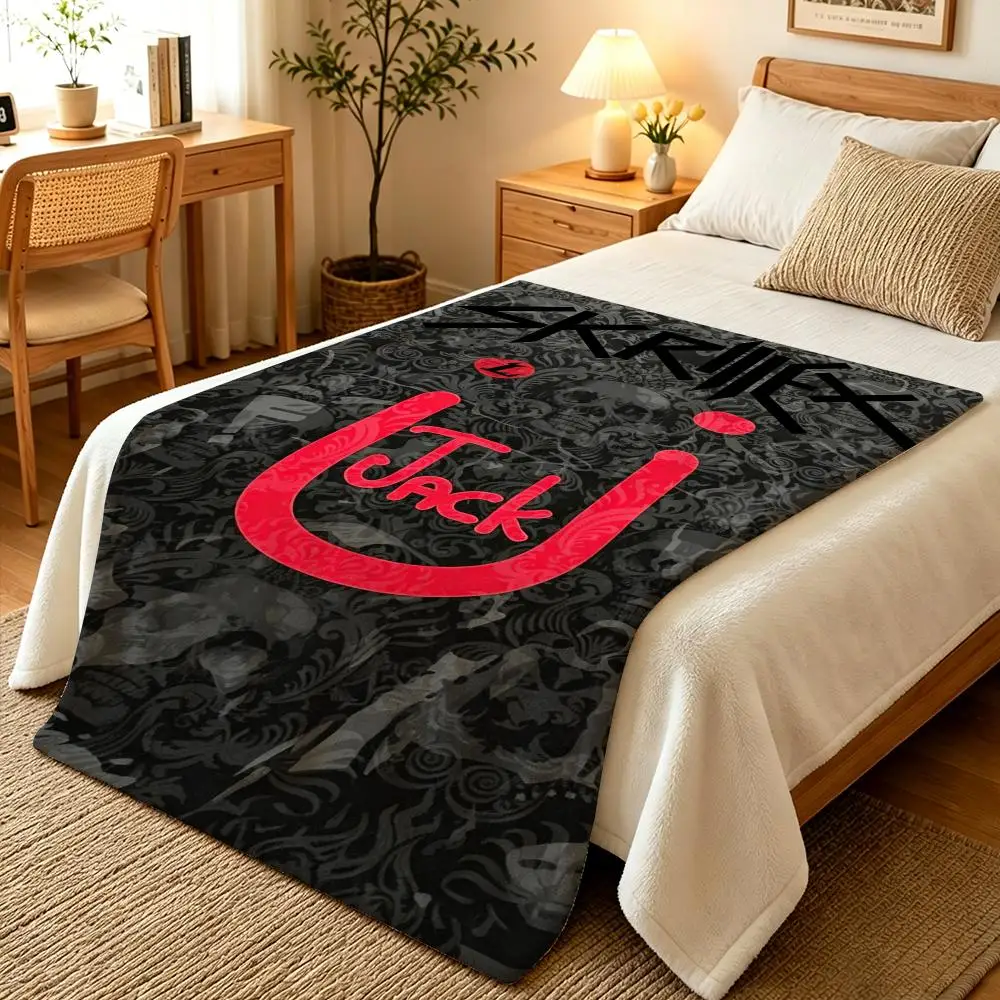 Music Electronic Skrillex Throw Blankets Soft Warm Flannel Blanket Bedding for Bed Living room Home Sofa