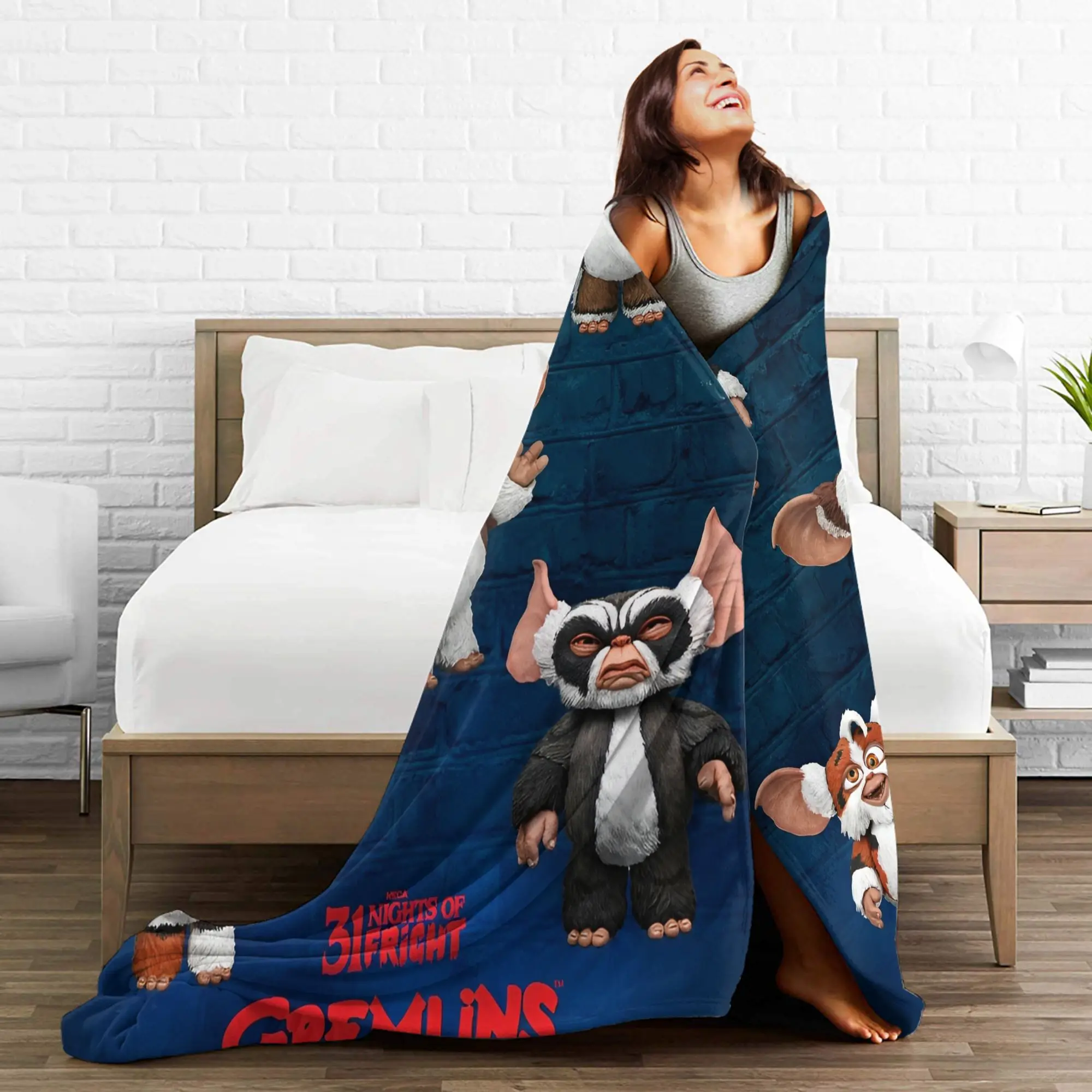 Gizmo Mogwai الوحش Gremlins بطانية أفخم رمي بطانية لغرفة المعيشة ديكور الفانيلا المفرش غطاء السرير #4