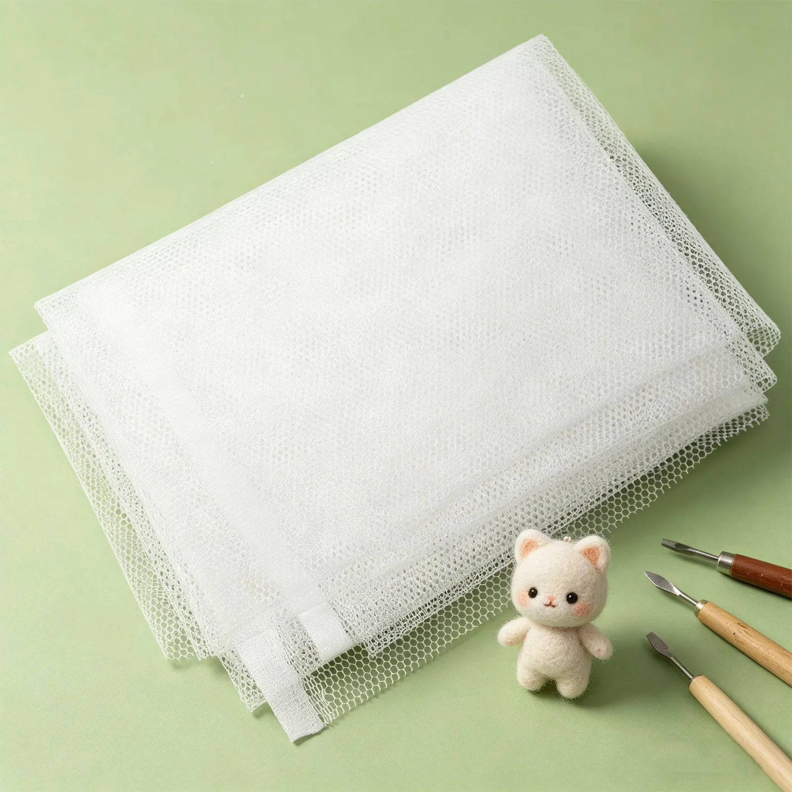 4Pcs Wool Felting Mesh Net Whi - Felt Sheet Wool review and price