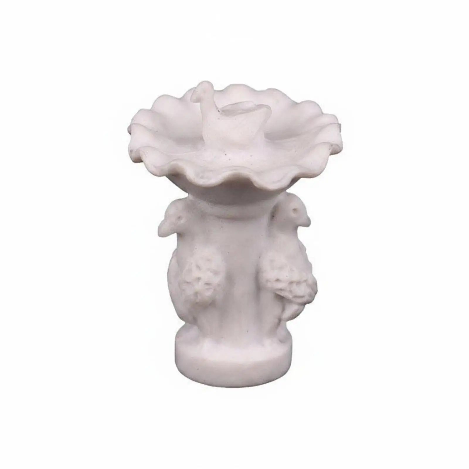 Courtyard Fountain Statue Model Scene Garden Decor Dollhouse Accessory