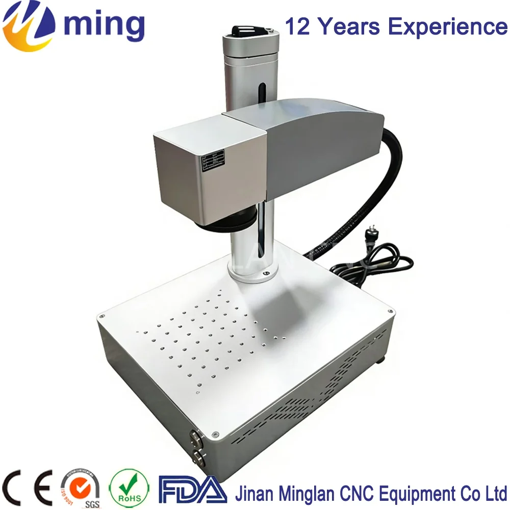 20W 30W 50W Mini Model Fiber Laser Marking Machine For Metal Maker