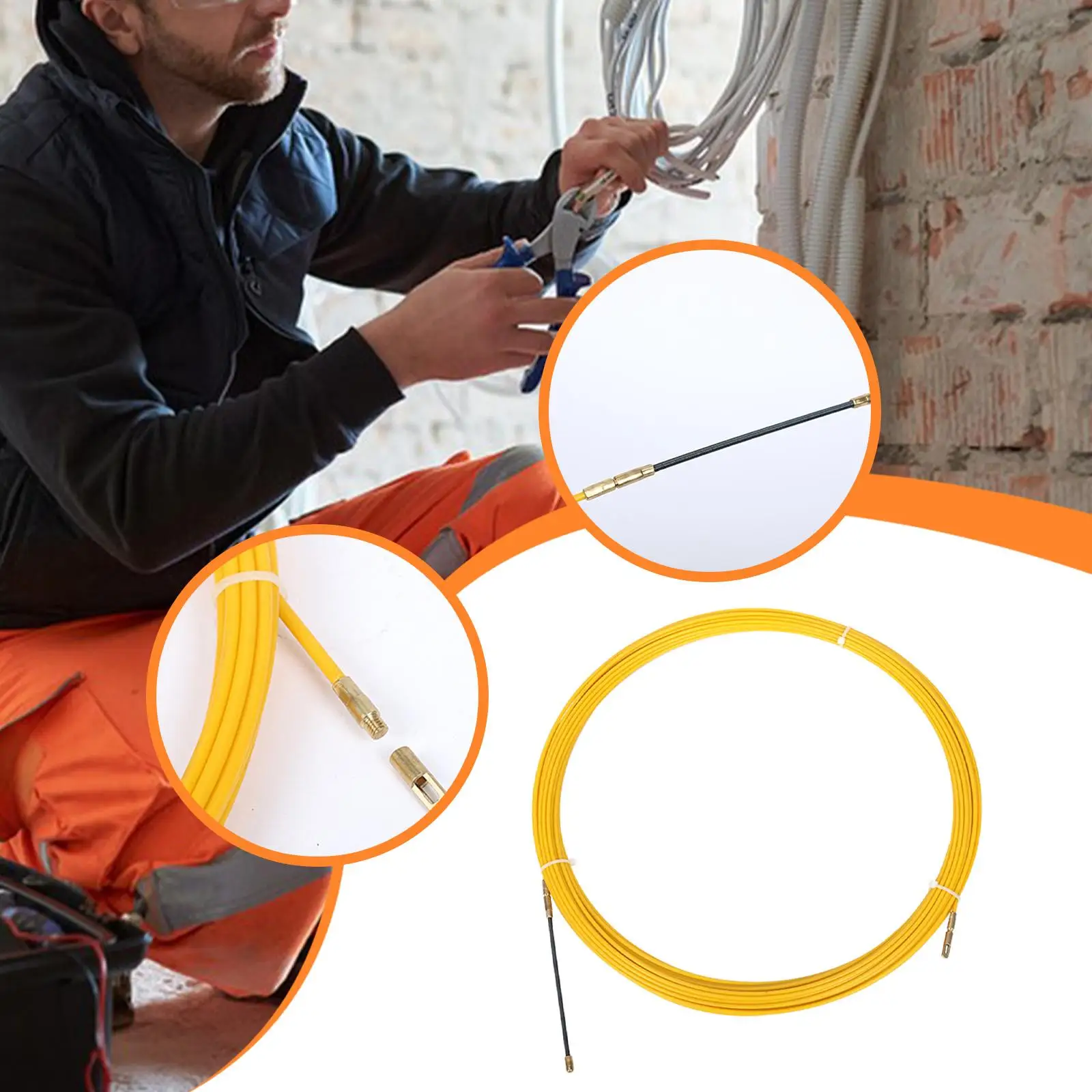 

Профессиональный электрический кабелепротяжник для протяжки проводов в стеновых трубах и на лотках, для домашнего ремонта