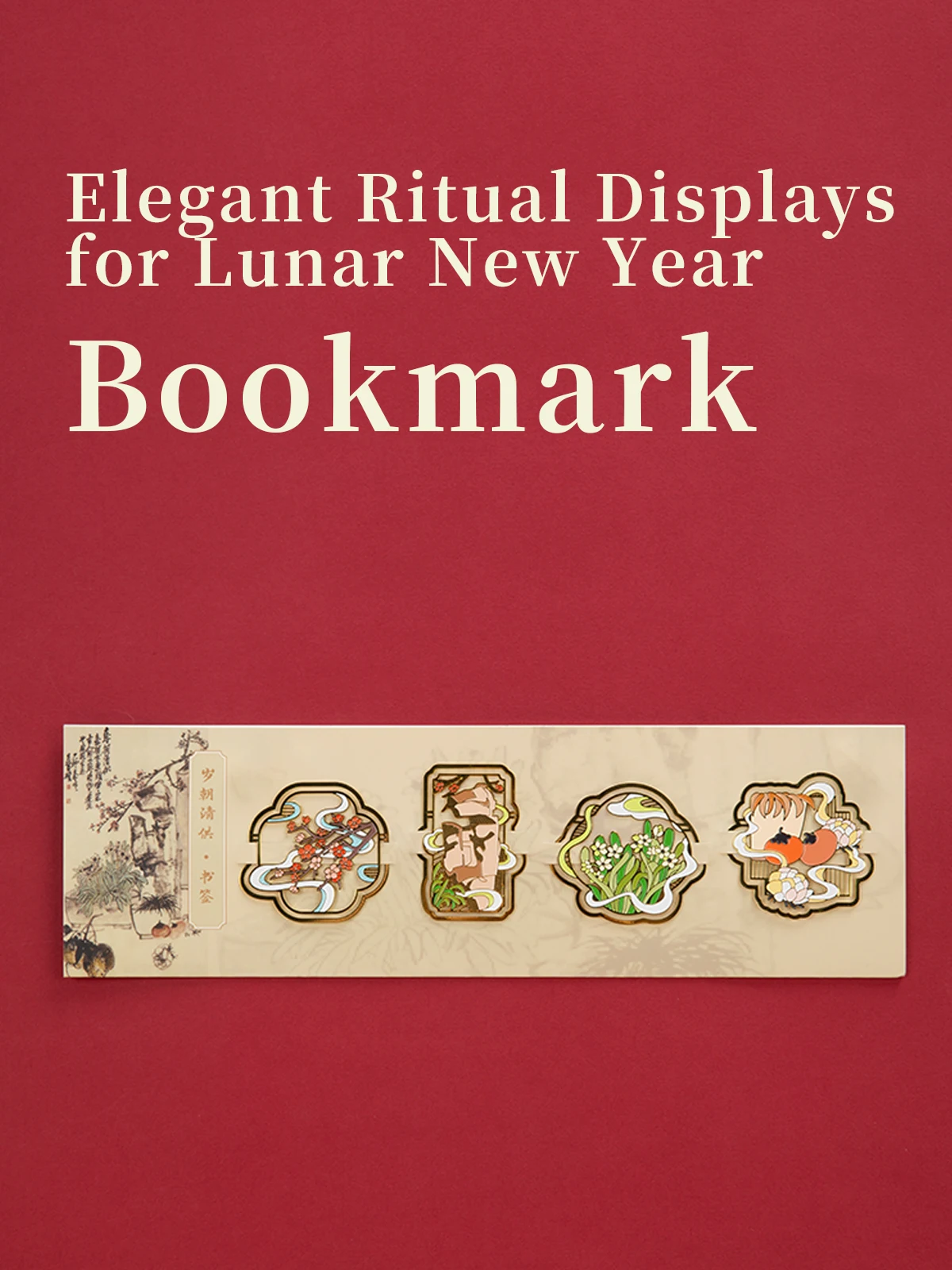 Elegant Zinc Alloy Bookmark for Lunar New Year Ritual Display Unique Design Book Markers