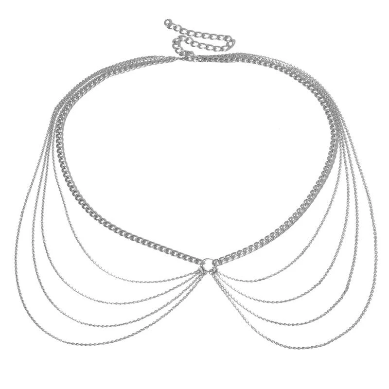 

652F Body Chain Waist Chains with Long Decor Party Night Club Body Shinning Jewelry Accessories for Women and Girls