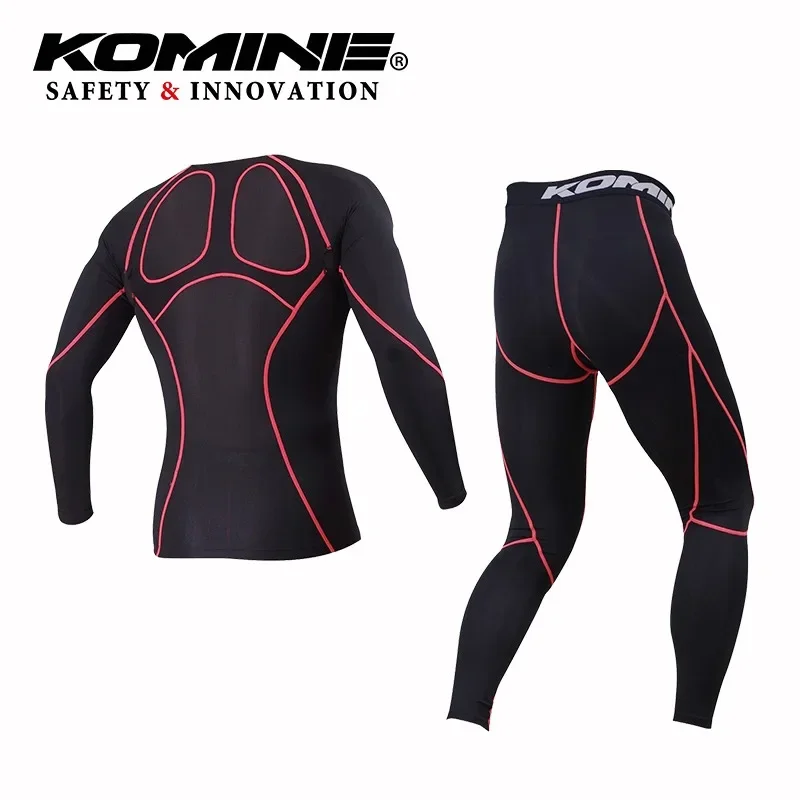 KOMINE Summer Riding Sense of Ice Quick-Drying Suit Wear Elastic Ice Underwear for Elastic Moisture Absorption JKL-122+PKL-123