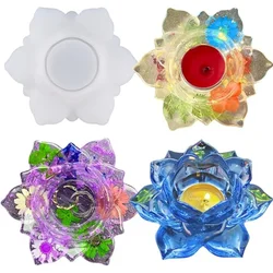 Silicone Candle Holder Molds Silicone Lotus Flower Mold Candlestick Resin Molds Lotus Tealight Candle Holder Lotus Flower Epoxy