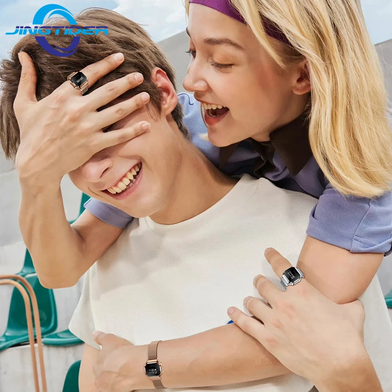 

2026 B7 Smart Bracelet Fingertip Ring 2 in 1 0.49" OLED Screen Fitness Tracker Fashion Smart Wristbands Ring 5ATM Waterproof