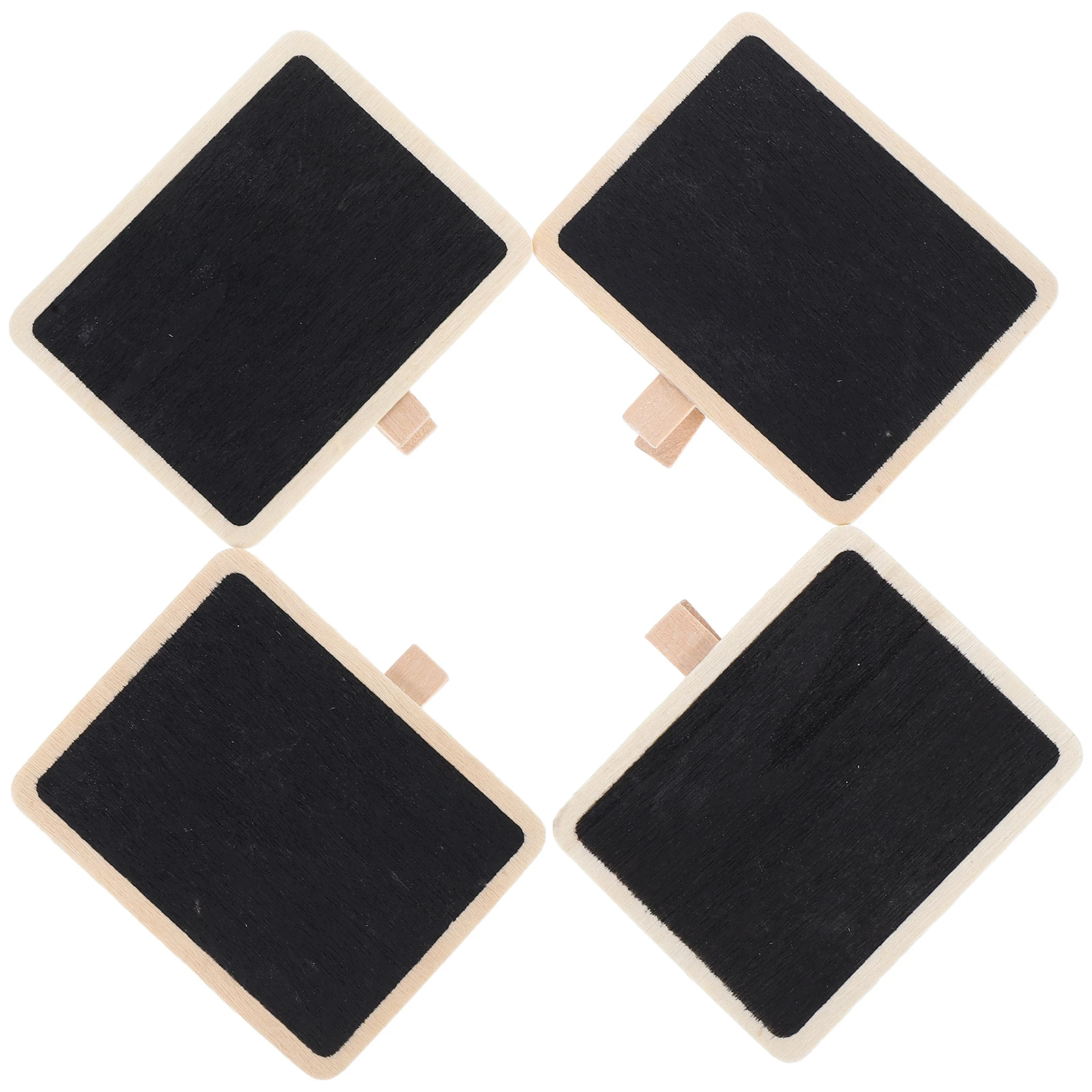 

4Pcs Wooden Mini Blackboard Clips Chalkboard Signs for Food Display Small Message Board Multi Use Note Holder Photo Clip Kitchen