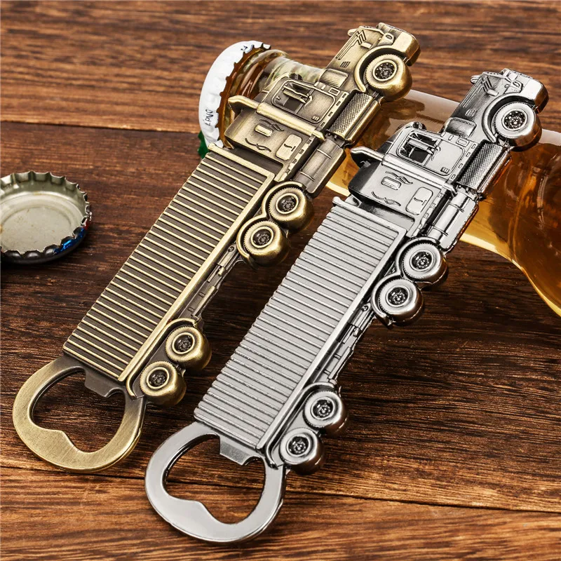 Unique Truck Shape Bottle Beer Opener Home Kitchen Bar Accessory Metal Corkscrew for Restaurant Club Party Wedding Gift Set