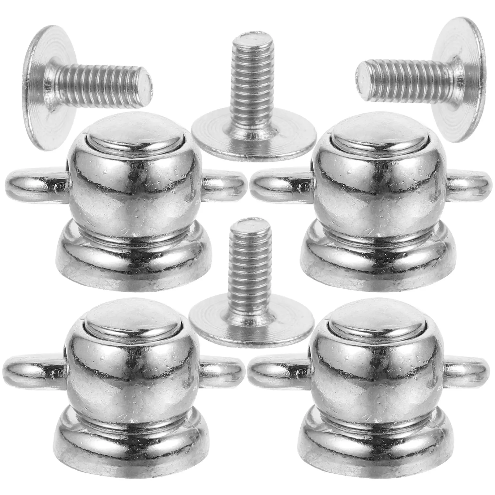 4Pcs Rotating Metal D Ring Rivets for Bags Belts Shoes Boots Hats DIY Craft Purse Hardware Bag Making Accessories