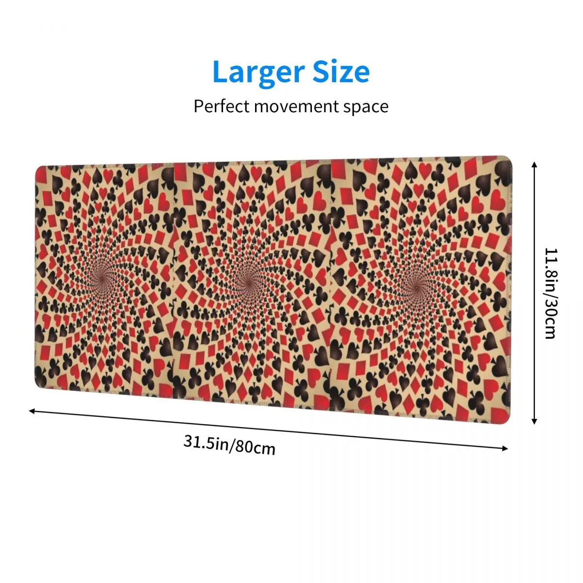 Ace Of Diamonds Playing Card Hearts Spades Large Mouse Pad Computer Keyboard Mouse Mat Gaming PC Laptop Desk Mat Table Mats