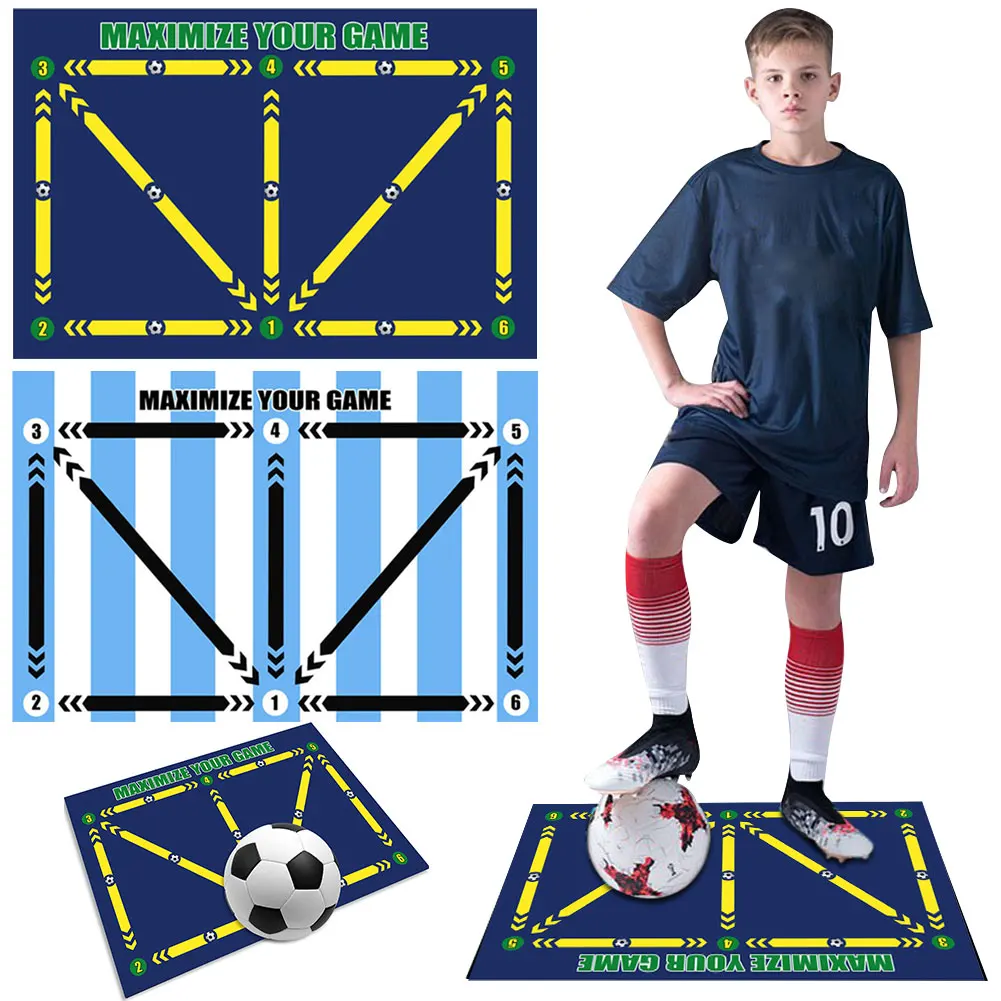 

Football Footstep Training Mat Soccer Training Mat Non Slip Training Pace Ball Handler Equipment Wear Resistant for Home Indoor