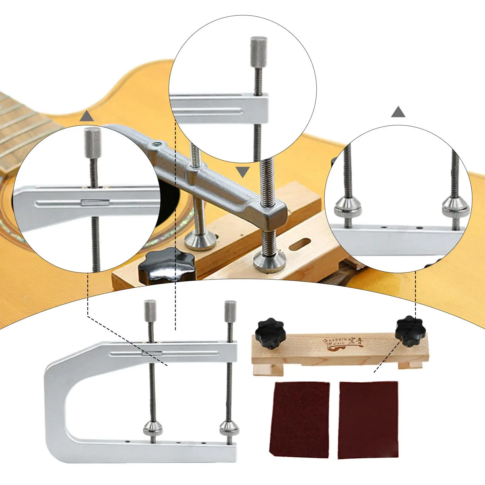 

Guitar Bridge Clamp Practical Luthier Gadget for Acoustic Guitar Attachments