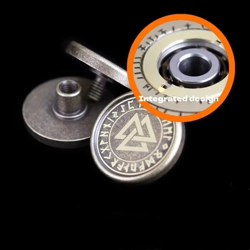 EDC Giroscopio con punta delle dita Rame puro assemblato Dito rotante Giroscopio per alleviare lo stress per adulti Bagua Giocattoli per alleviare lo stress