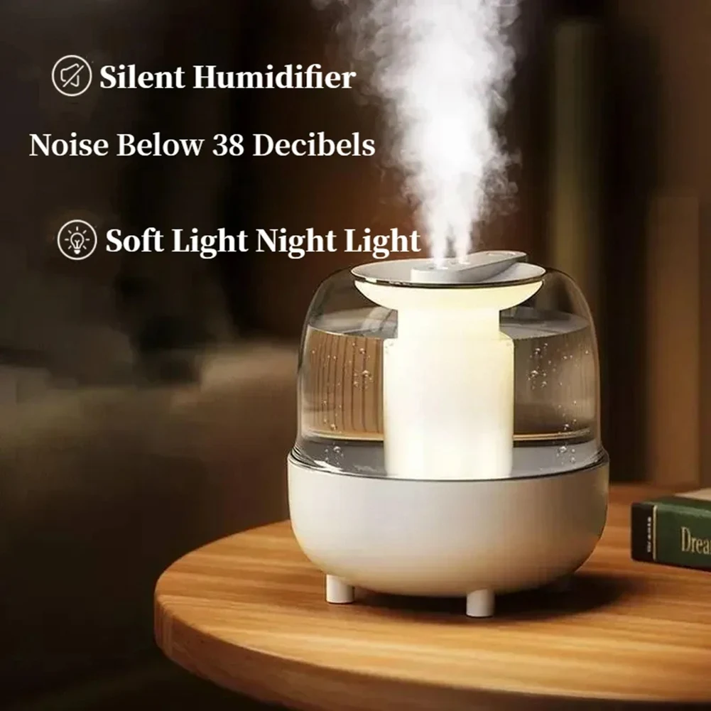 

Benchmade Quality 4L USB Humidifier Aromatherapy Humidifier Air Purifier With LED Lamp Desktop Mist Maker, Green