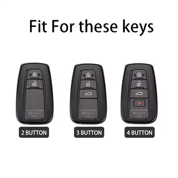 Černý kryt klíče od auta z TPU ve stylu Warrior pro Toyota Camry RAV4 Highlander Avalon C-HR Prius Corolla GT86 10 nejlepší prodej Kryt klíče od Toyoty Prius - №9