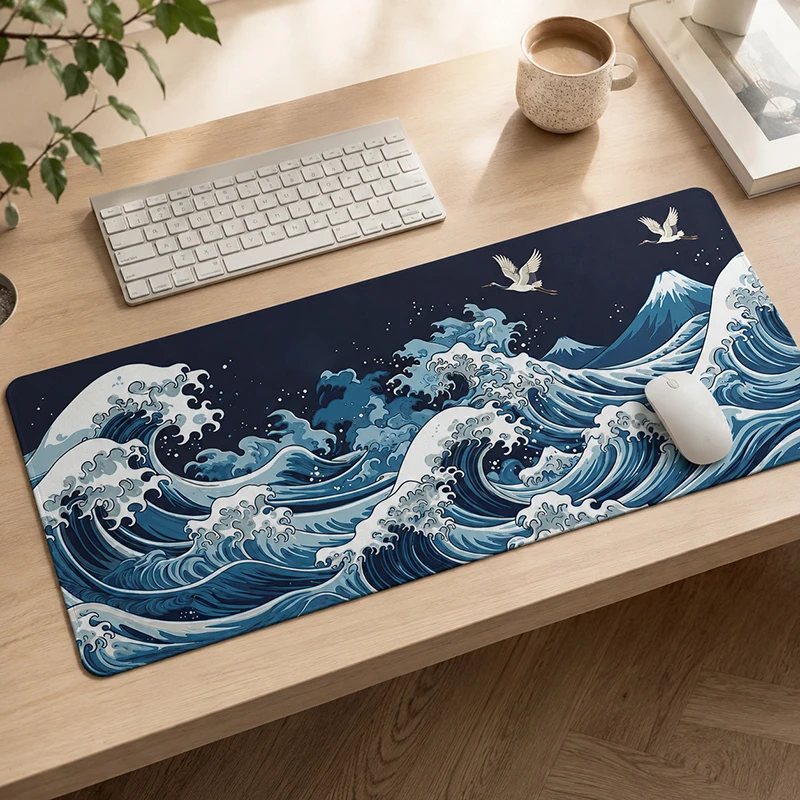 Image of Fuji Moonlit Waves Mauspad Gamer Print-on-Demand HD Neues Home-Mauspad XXL Mausmatte Naturkautschuk PC-Mausmatten Mäusepad