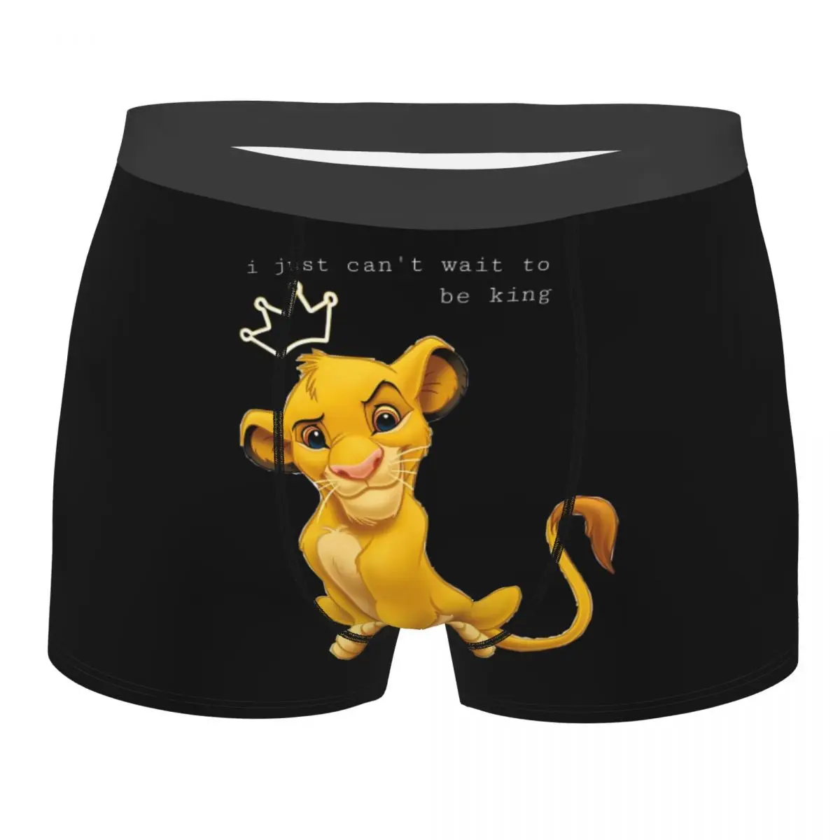Novedad masculina personalizada, ropa interior de película del Rey León, calzoncillos Boxer Hakuna Matata, pantalones cortos elásticos, bragas, calzoncillos